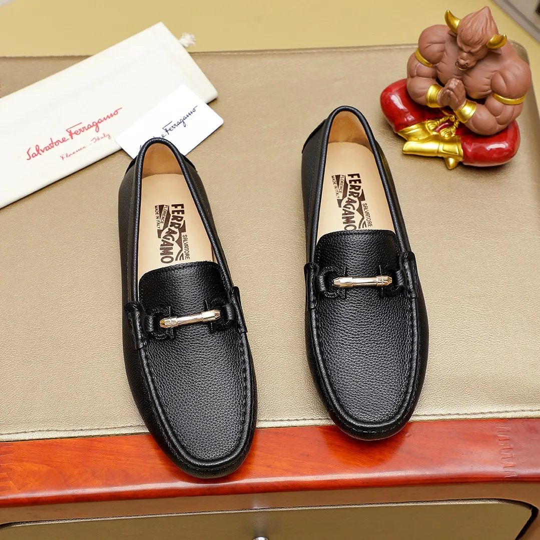 Men's shoes 💰360 🕷🕷【Ferragamo】Ferragamo Popular fashionable casual slip-on shoes🇨🇳Official website counter 1:1 production, original mold opening💯Good quality visible, imported high-end first-layer calfskin, luxurious pigskin lining🌿Very clear texture, high-quality waterproof, non-slip and wear-resistant outsole🎋High quality and low price, truly handmade🍓Color, code number 38-45